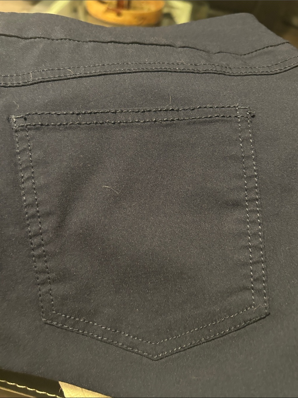 Women's Navy Stretch Ruby Rd Capri - Picture 4 of 5